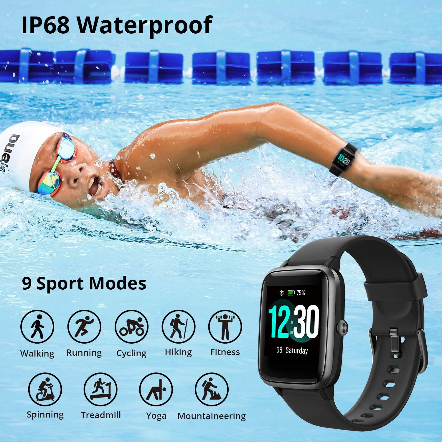 Foto 3 pulgar | Smartwatch Genérico color Negro con Bluetooth