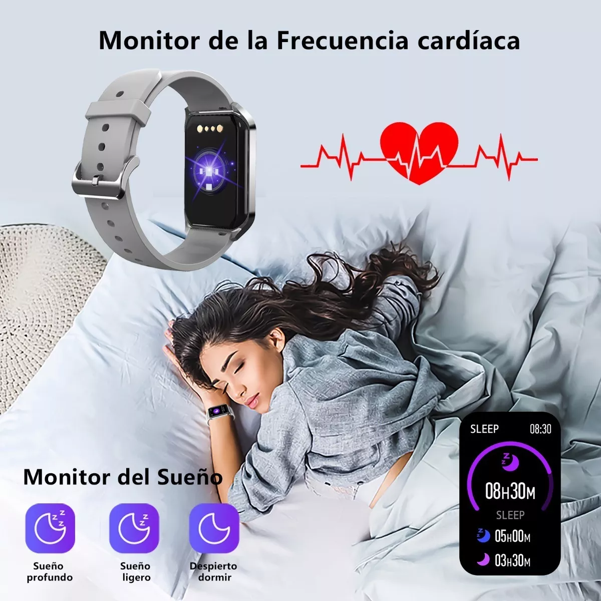 Foto 4 pulgar | Reloj Inteligente Deportivo Smartwatch Bluetooth Eo Safe Imports Esi-10027 Plateado