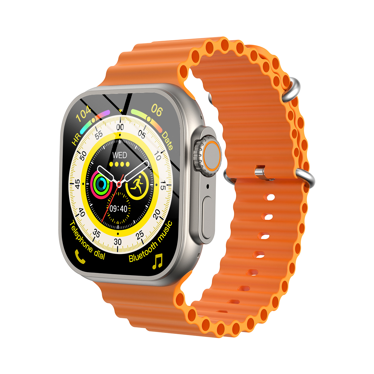 Foto 2 pulgar | Venta Internacional-Reloj Smartwatch Generic Hk8 Naranja con Bluetooth