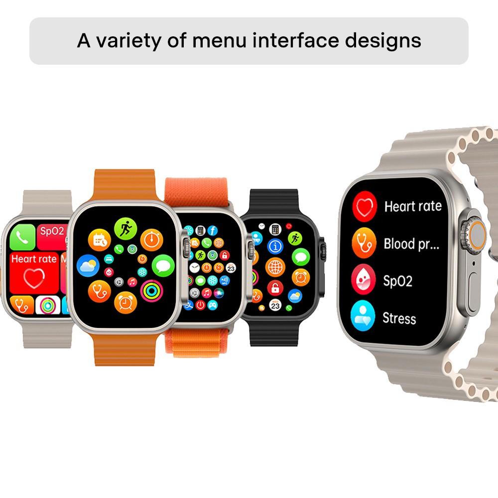 Foto 4 pulgar | Venta Internacional-Reloj Smartwatch Generic Hk8 Naranja con Bluetooth