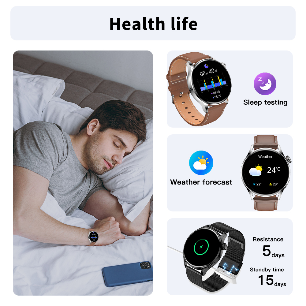 Foto 6 pulgar | Venta Internacional - Smartwatch Hd Bluetooth 1.28" Café