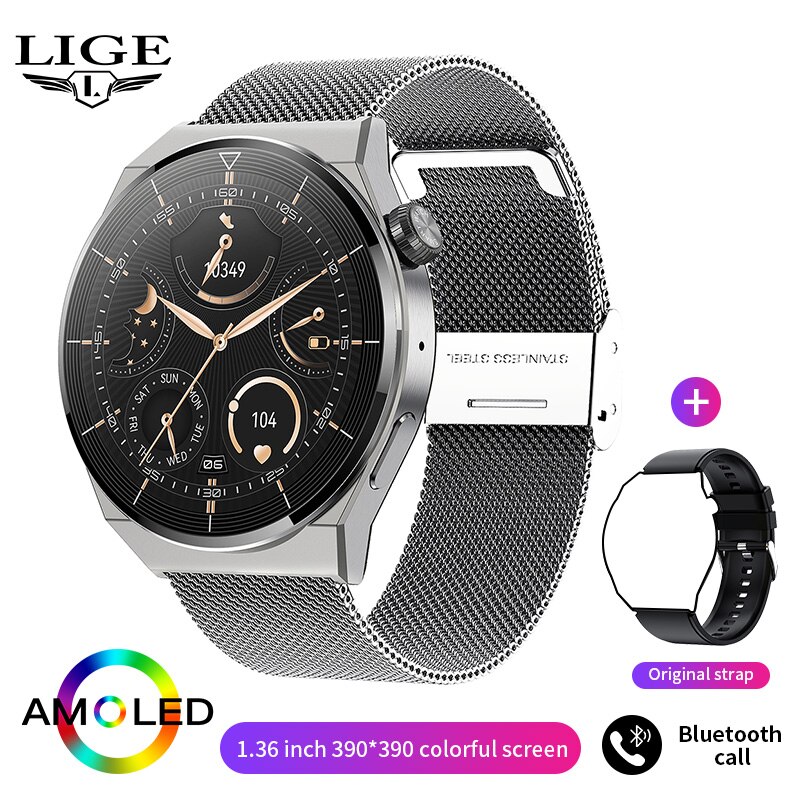 Foto 2 pulgar | Venta Internacional-nuevo Reloj Inteligente Nfc De Lige Para Hombre, Pantalla De