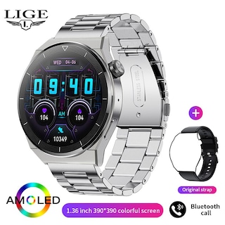 Foto 1 | Venta Internacional-nuevo Reloj Inteligente Nfc De Lige Para Hombre, Pantalla De