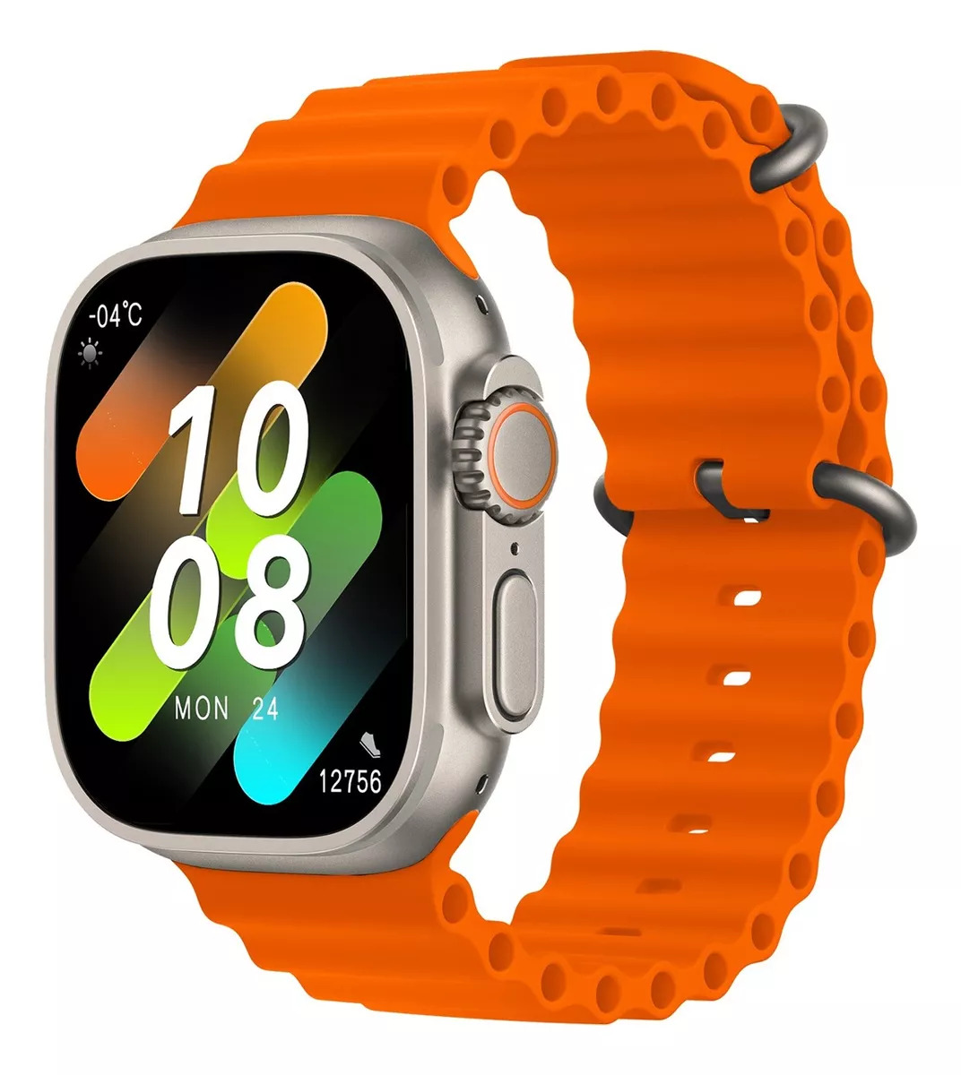 Foto 2 pulgar | Reloj Smartwatch Fralugio Hk9 Naranja con Bluetooth