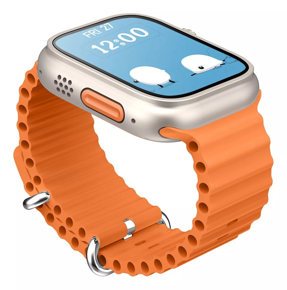 Foto 5 pulgar | Smartwatch M9 Ultra Mini Fralugio Nfc Ips Naranja