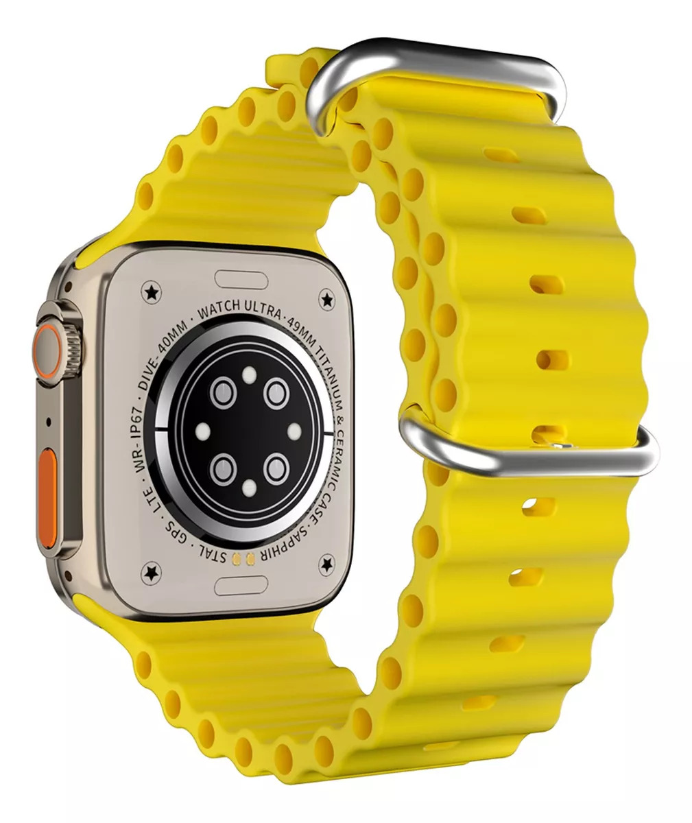 Foto 3 pulgar | Smartwatch I9 Ultra Max Fralugio SPO2 BP Amarillo