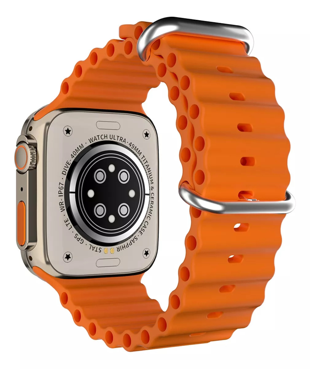 Foto 4 pulgar | Smartwatch I9 Ultra Max Fralugio SPO2 BP Naranja