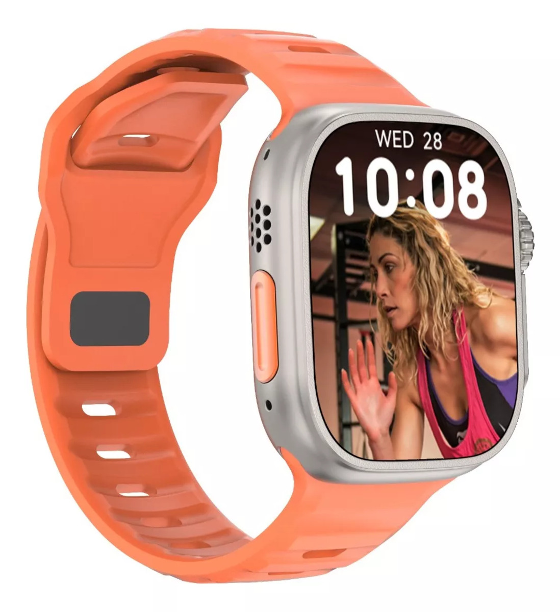 Foto 2 pulgar | Reloj Smartwatch Fralugio Dt8 Ultra Naranja