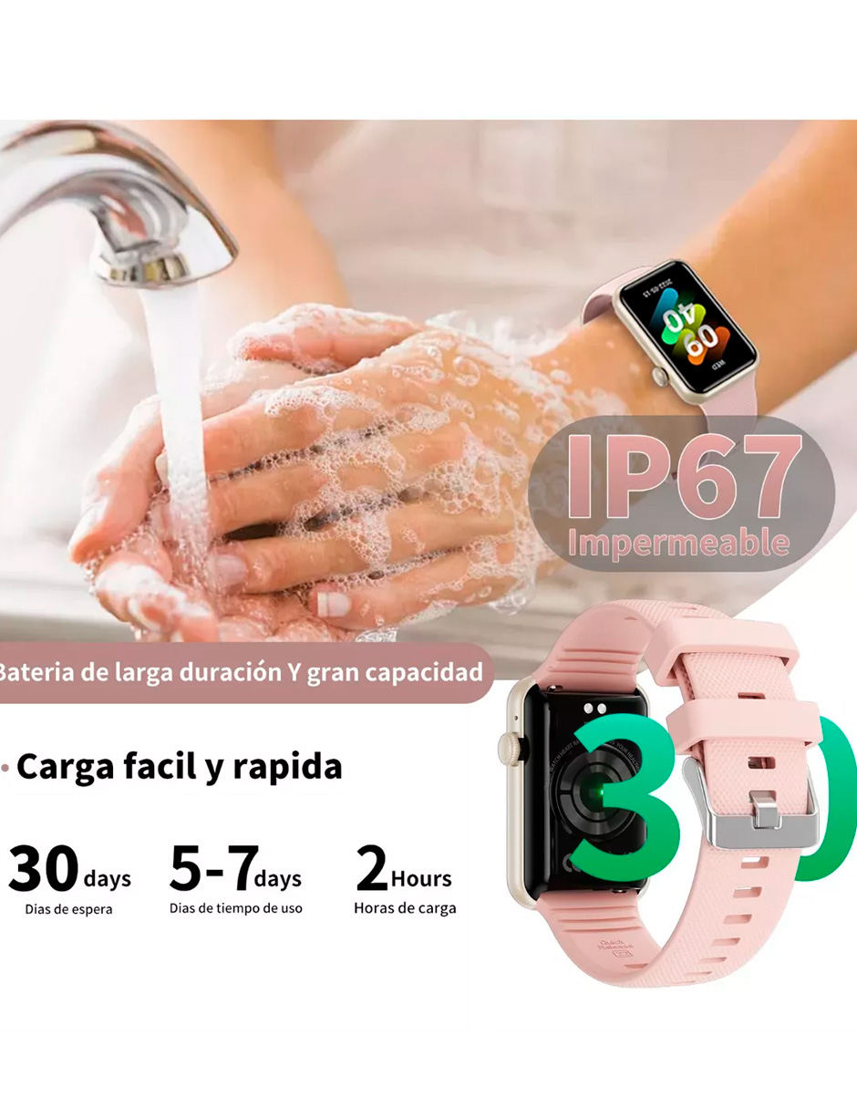 Foto 4 pulgar | Reloj Inteligente Ht5 Pro Petukita Box Llamadas Beige