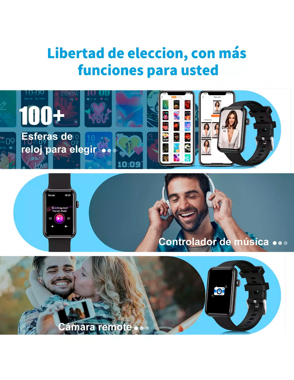 Foto 5 | Reloj Inteligente Ht5 Pro Petukita Box Llamadas Negro