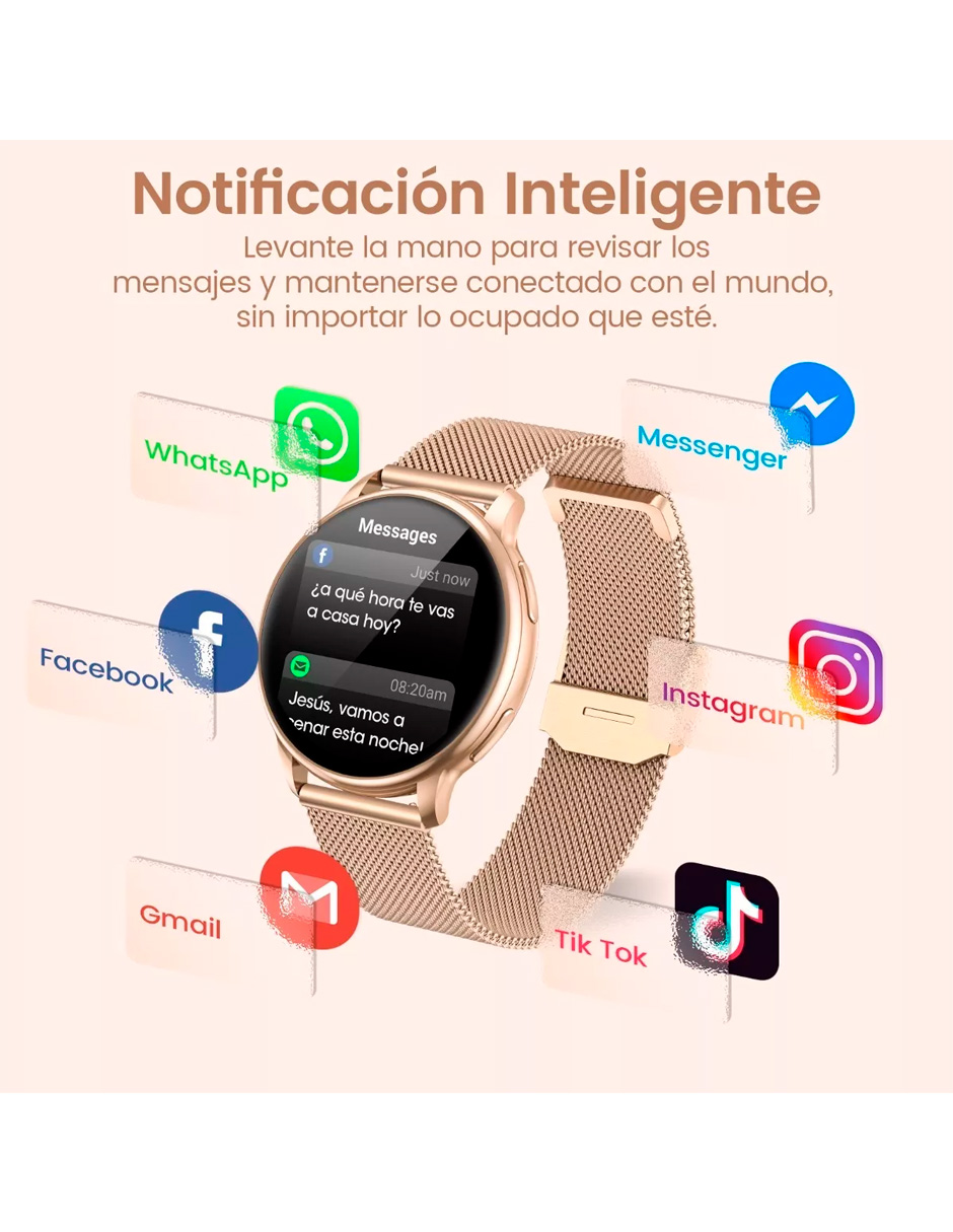 Foto 5 | Reloj Inteligente Petukita Box Dorado Unisex