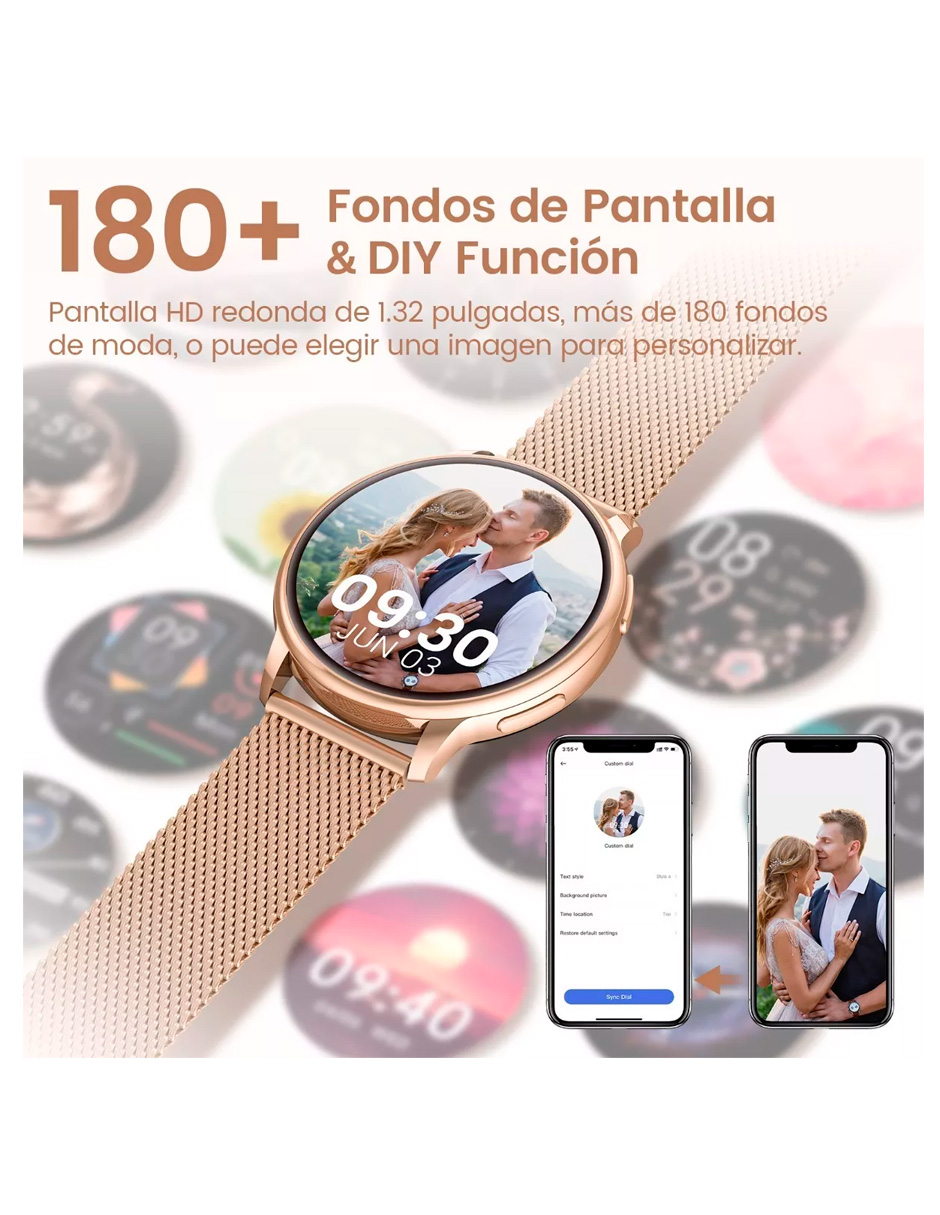 Foto 6 | Reloj Inteligente Petukita Box Dorado Unisex