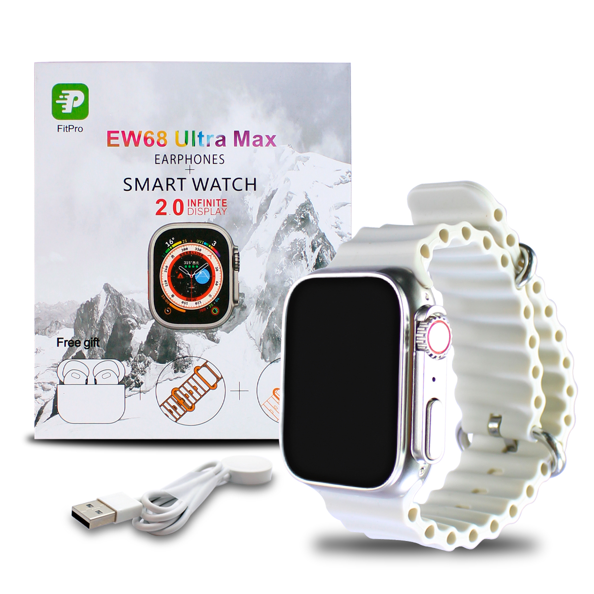 Foto 2 pulgar | Smartwach Playbox Ew68 Pro Max + Audífonos Bluetooth