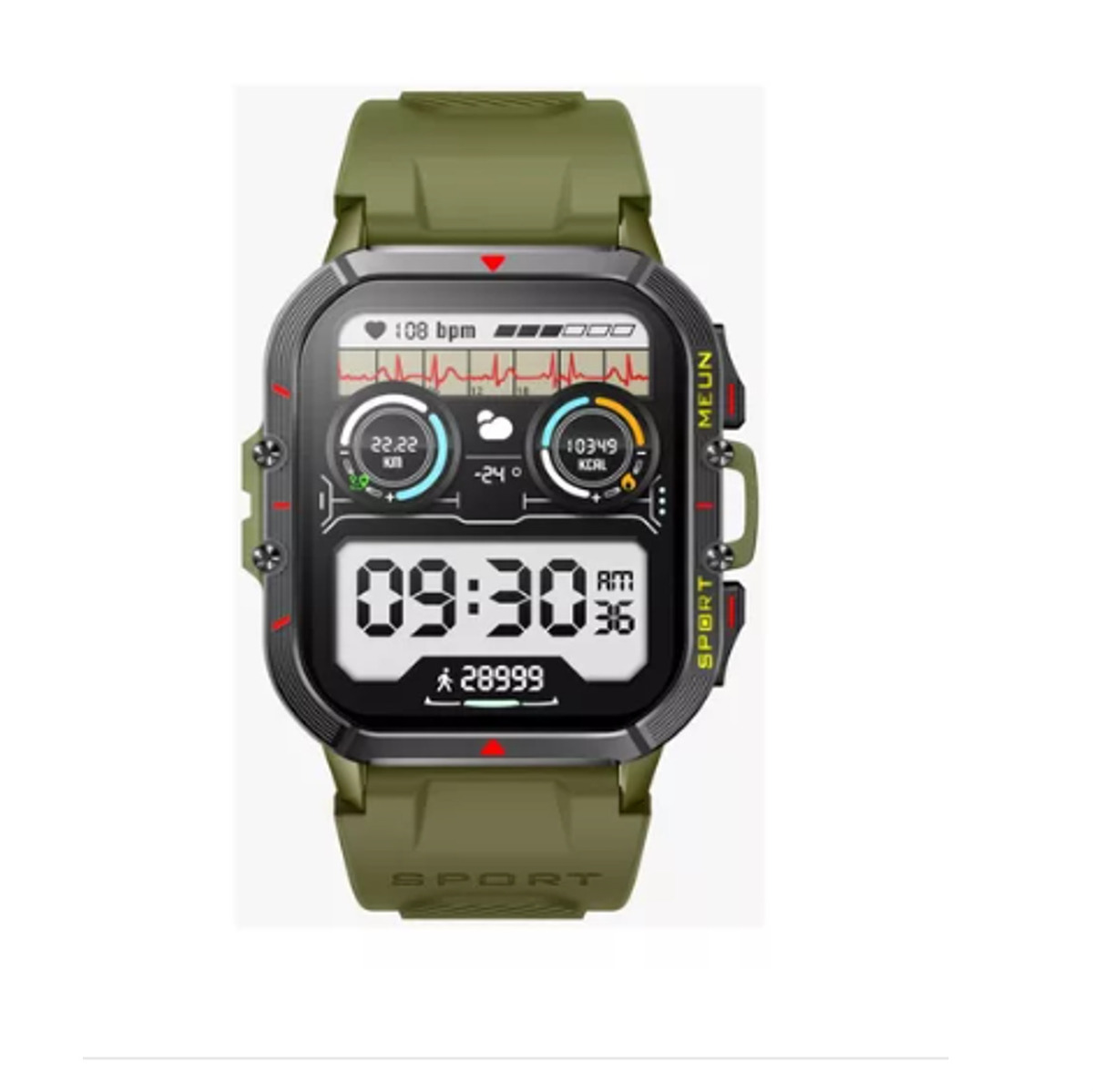 Foto 4 pulgar | Smartwatch Fralugio T21 Verde