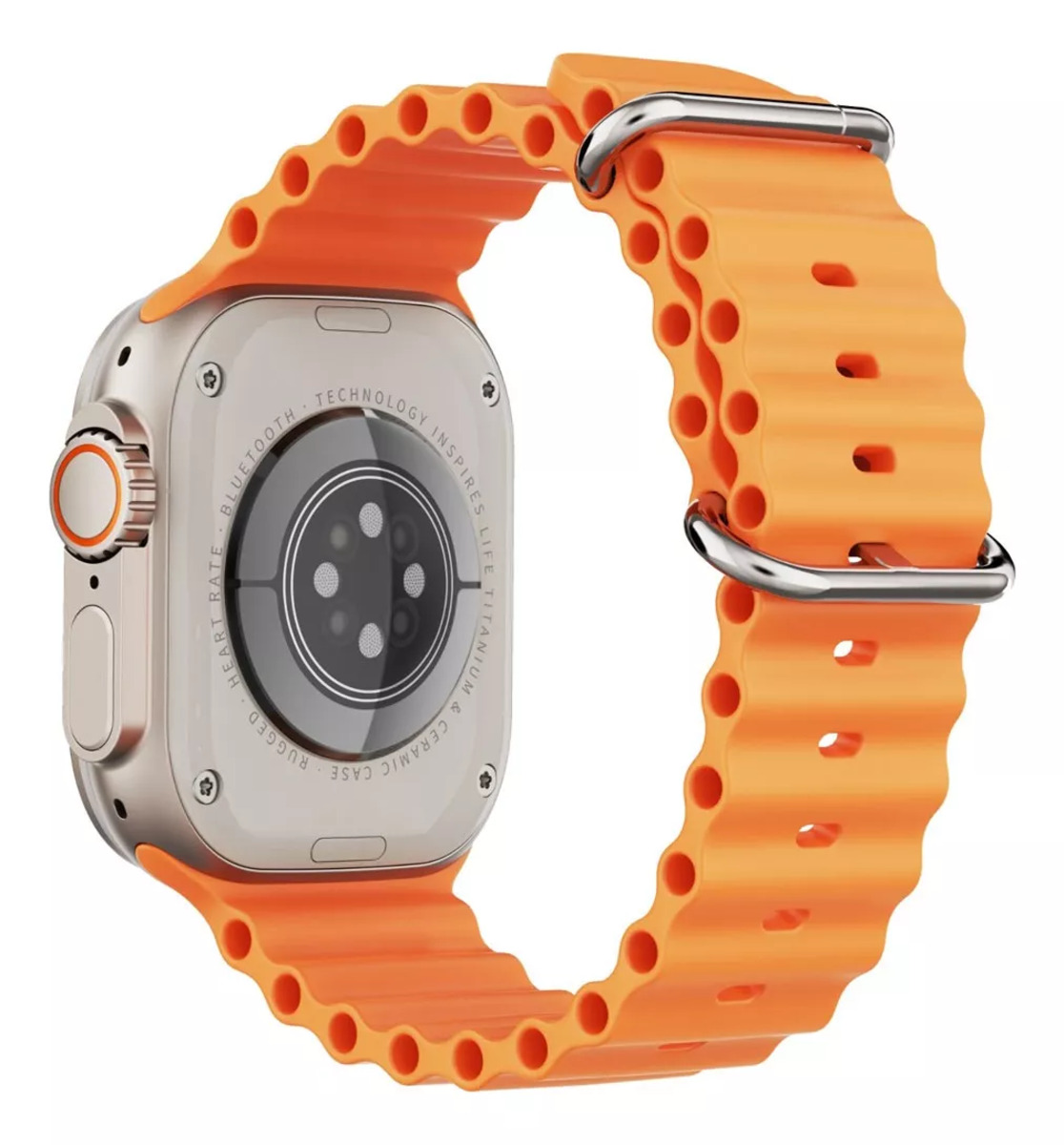 Foto 4 pulgar | Smartwatch Fralugio W69 Plus Naranja con Bluetooth