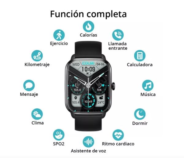 Foto 4 pulgar | Reloj Inteligente Wünd 1,9 Pulgadas Negro