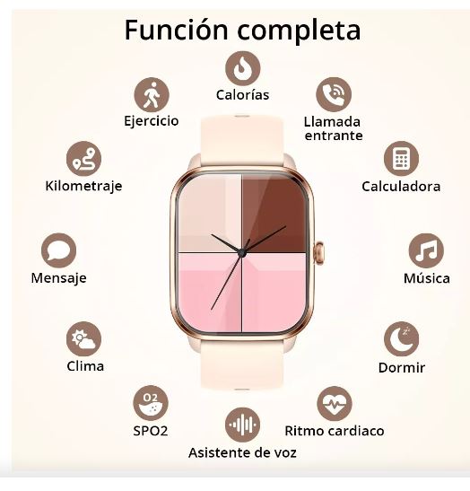 Foto 4 pulgar | Reloj Inteligente Wünd Rosa 1,9 Pulgadas