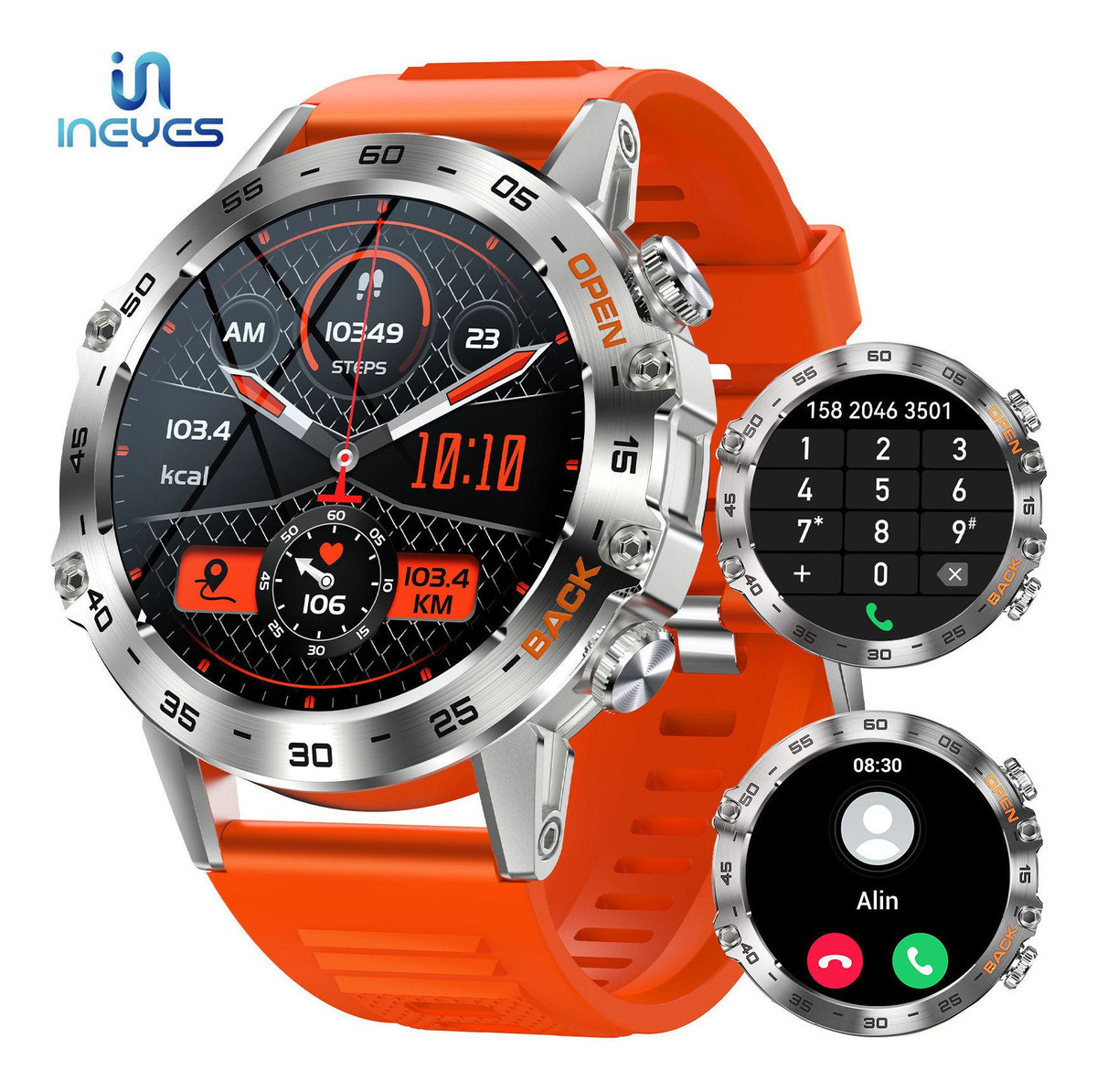 Foto 2 pulgar | Venta Internacional- Reloj Inteligente Ieyes con Pulsómetro Call para Hombre