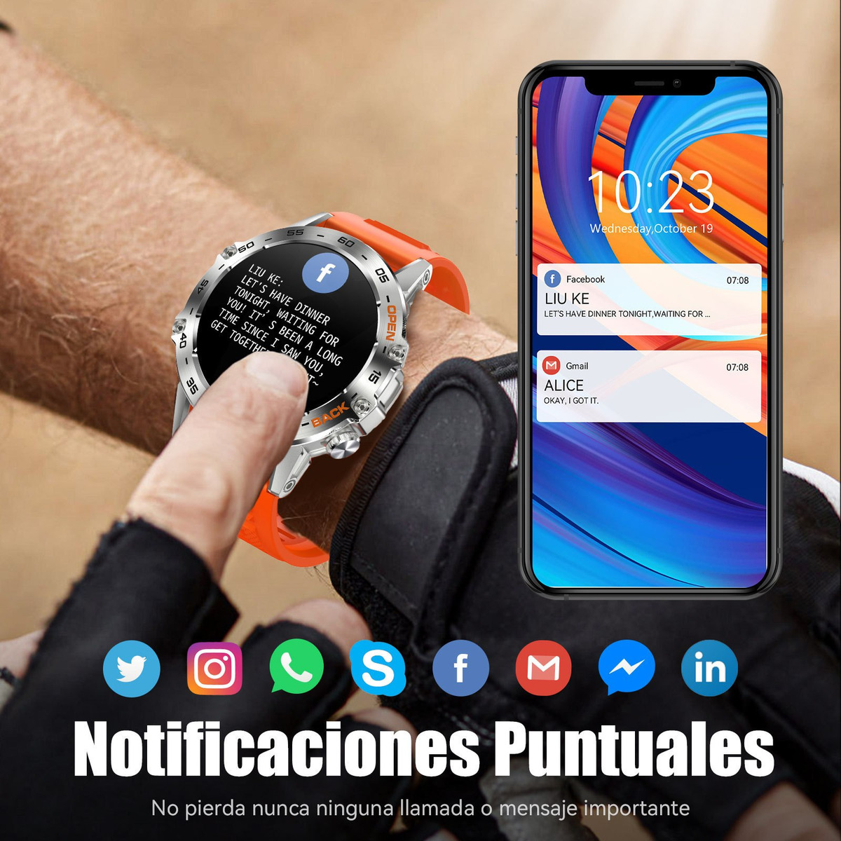 Foto 4 pulgar | Venta Internacional- Reloj Inteligente Ieyes con Pulsómetro Call para Hombre