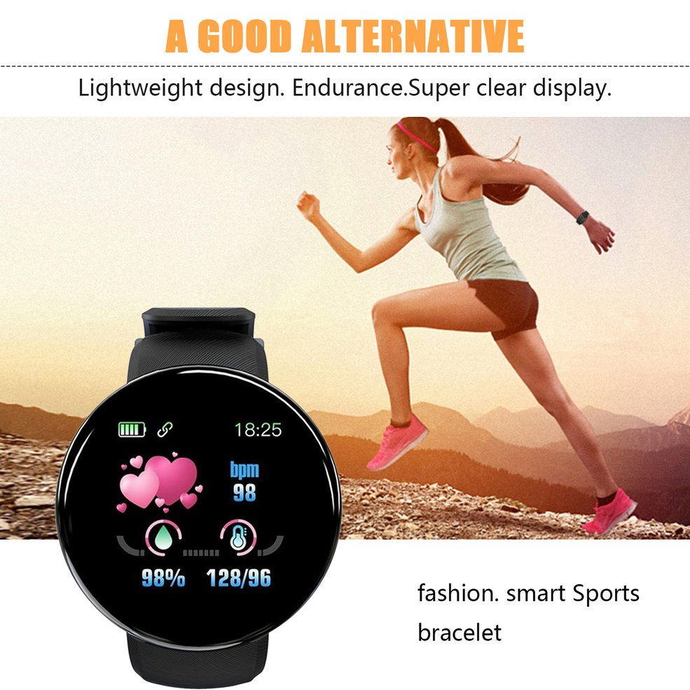 Foto 4 pulgar | Venta Internacional- Smartwatch D18 Redondo Impermeable con Monitor de Salud