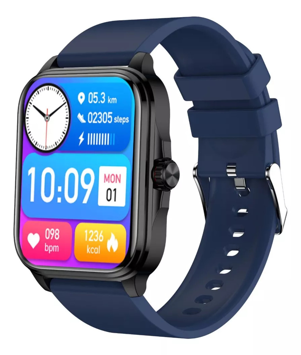 Foto 2 pulgar | Smart Watch Reloj Inteligente Fralugio T90 Colors Glucosa Hr Azul