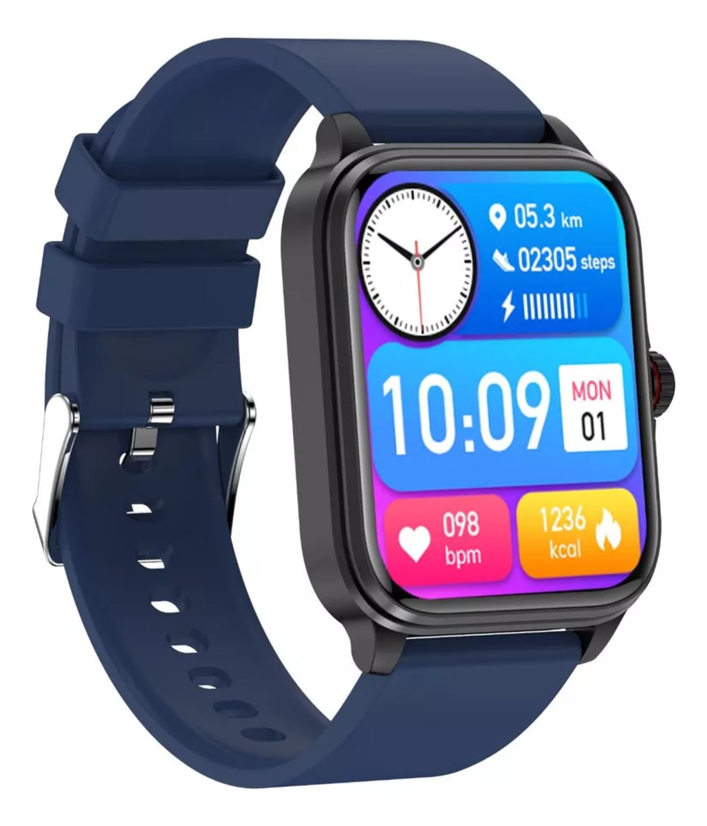 Foto 3 pulgar | Smart Watch Reloj Inteligente Fralugio T90 Colors Glucosa Hr Azul