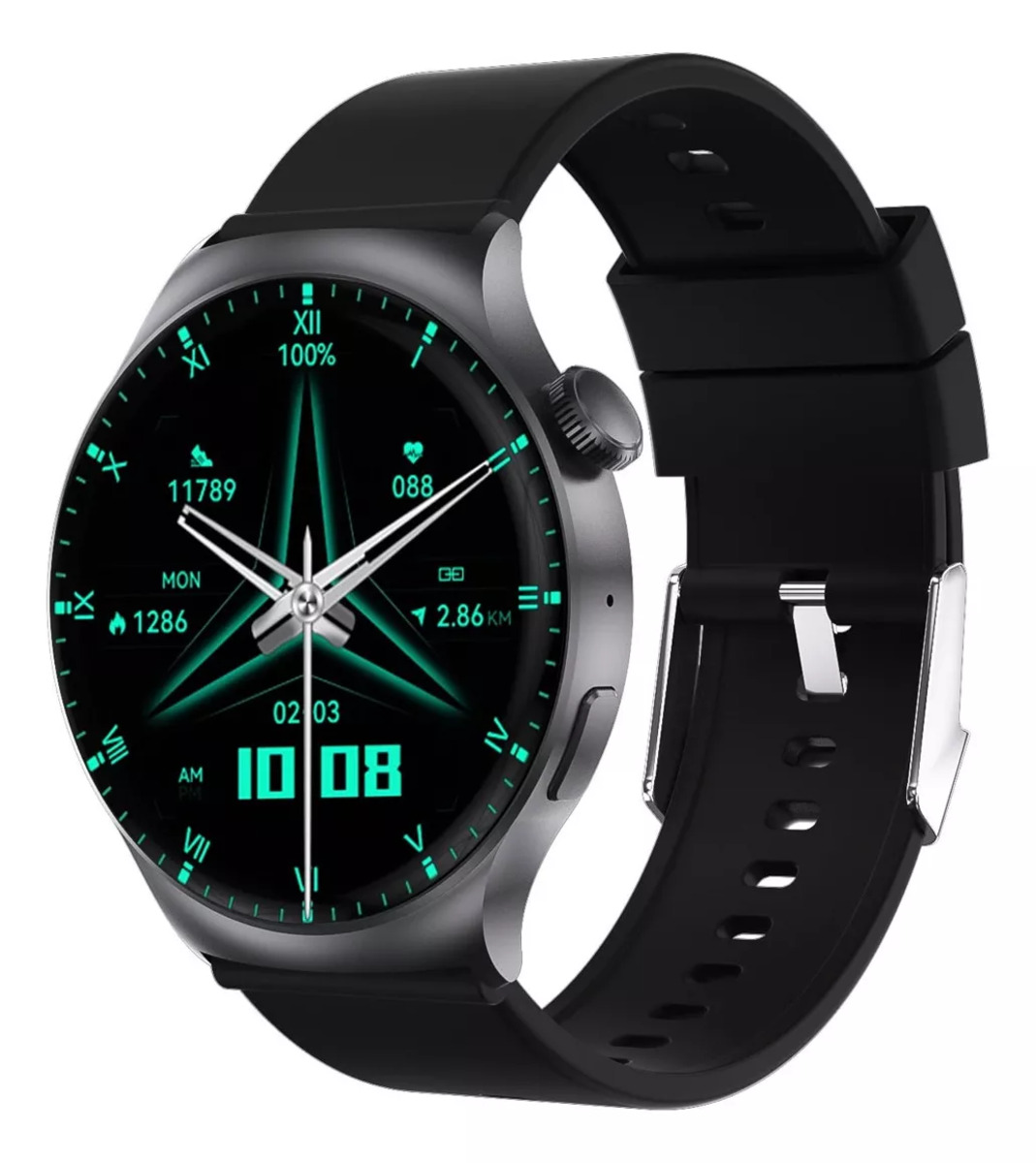 Reloj Inteligente Fralugio DT4 Mate Para Mujer Negro