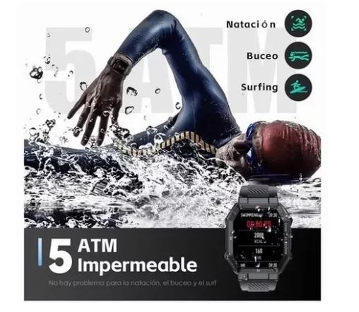 Foto 3 | Reloj Inteligente  Militar Impermeable P/hombre