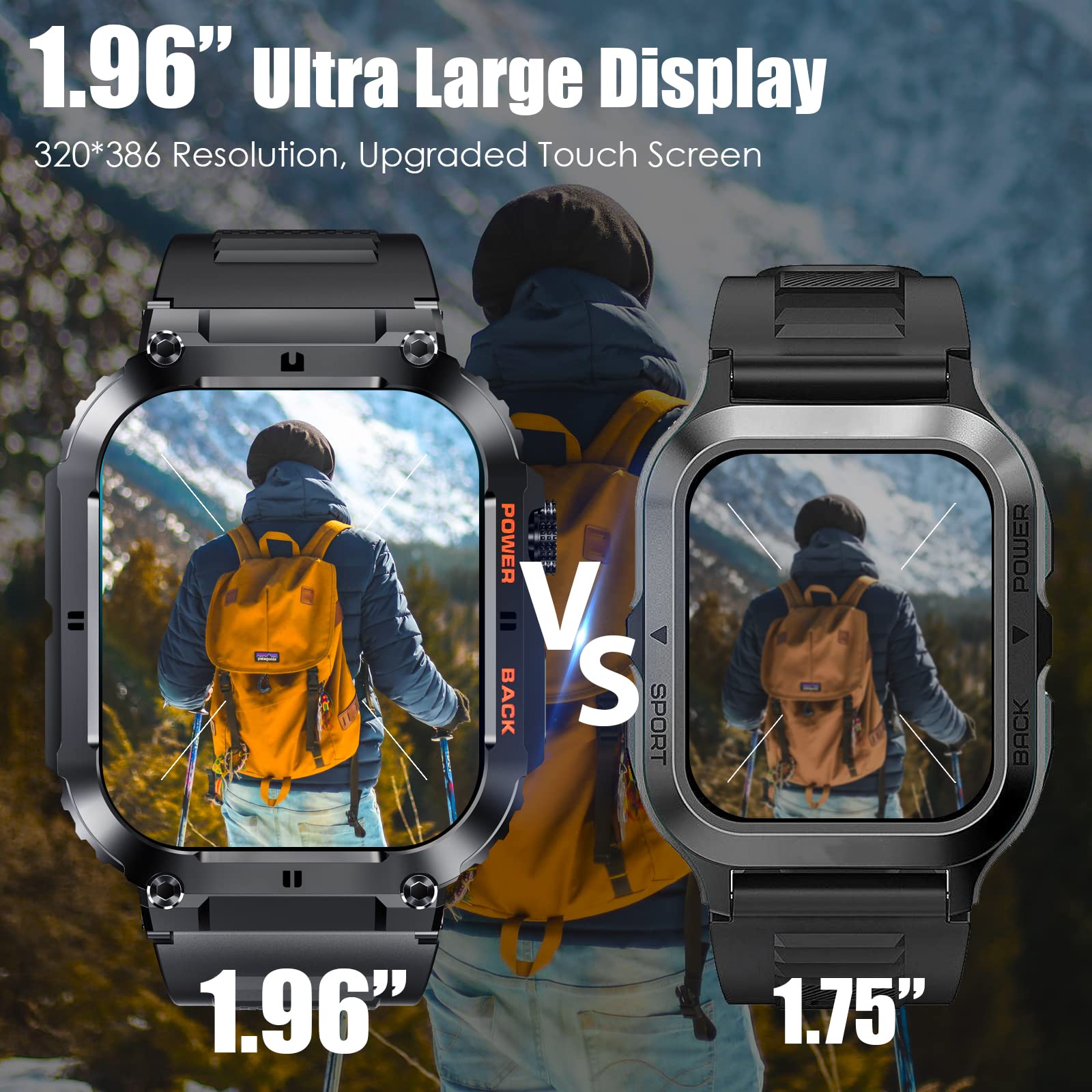 Foto 3 pulgar | Venta Internacional - Reloj Inteligente Eigiis Military Para Hombre Con Pantalla Hd De 1.96 Pulgadas