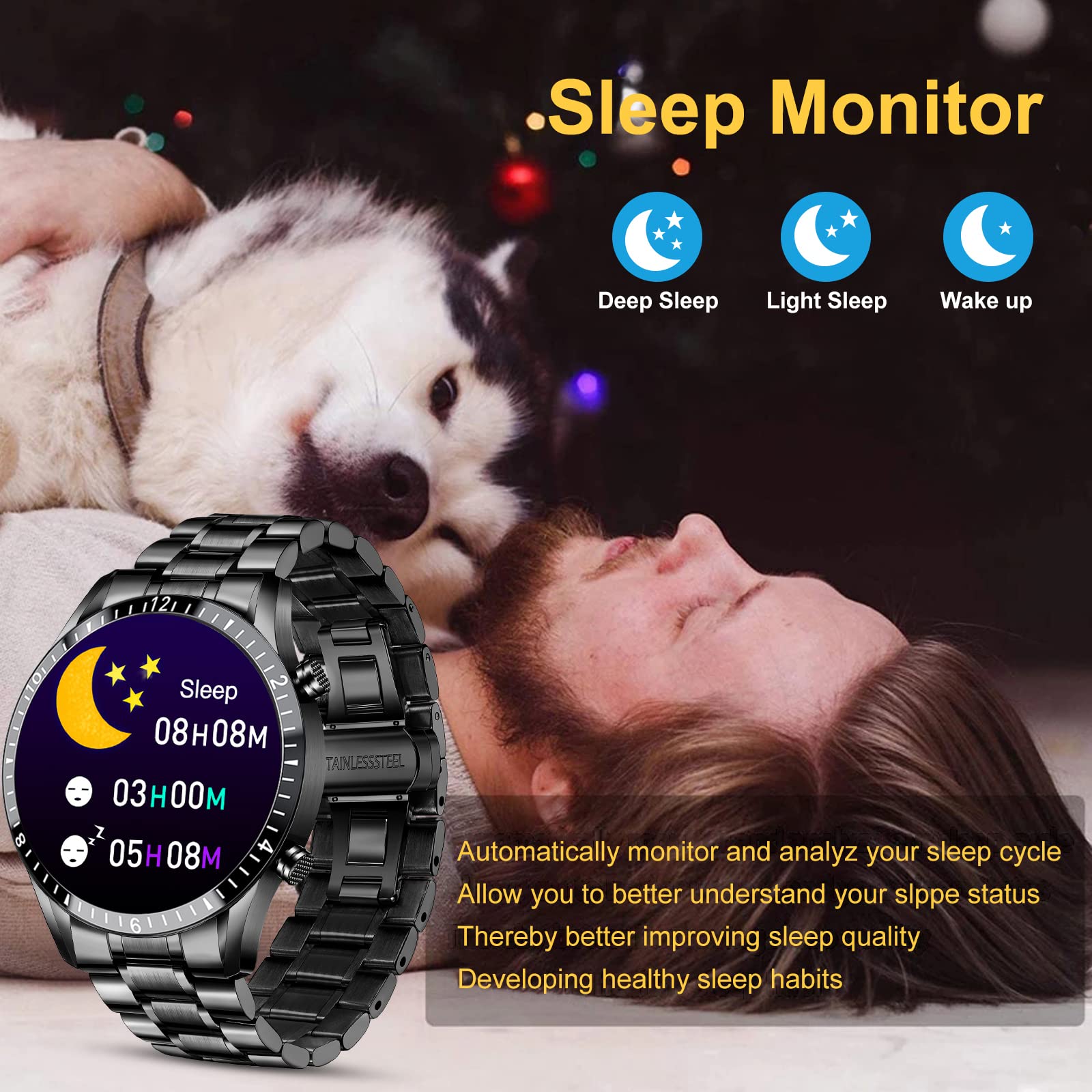 Foto 7 pulgar | Venta Internacional - Reloj Inteligente Filiekeu para Hombre con Monitor de Frecuencia Cardíaca Ip67