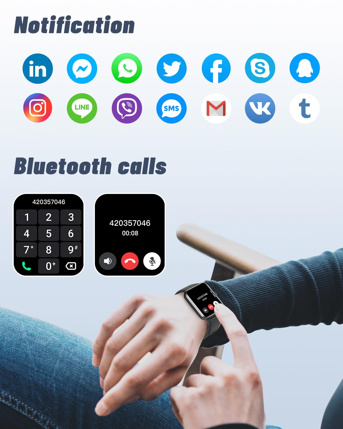 Foto 3 pulgar | Venta Internacional - Reloj Inteligente GRV para iOs y Android con Rastreador de Actividad Física Ip68