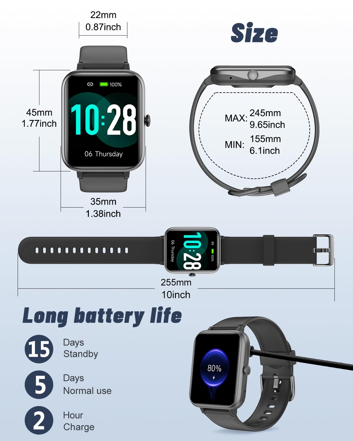 Foto 8 pulgar | Venta Internacional - Reloj Inteligente GRV para iOs y Android con Rastreador de Actividad Física Ip68