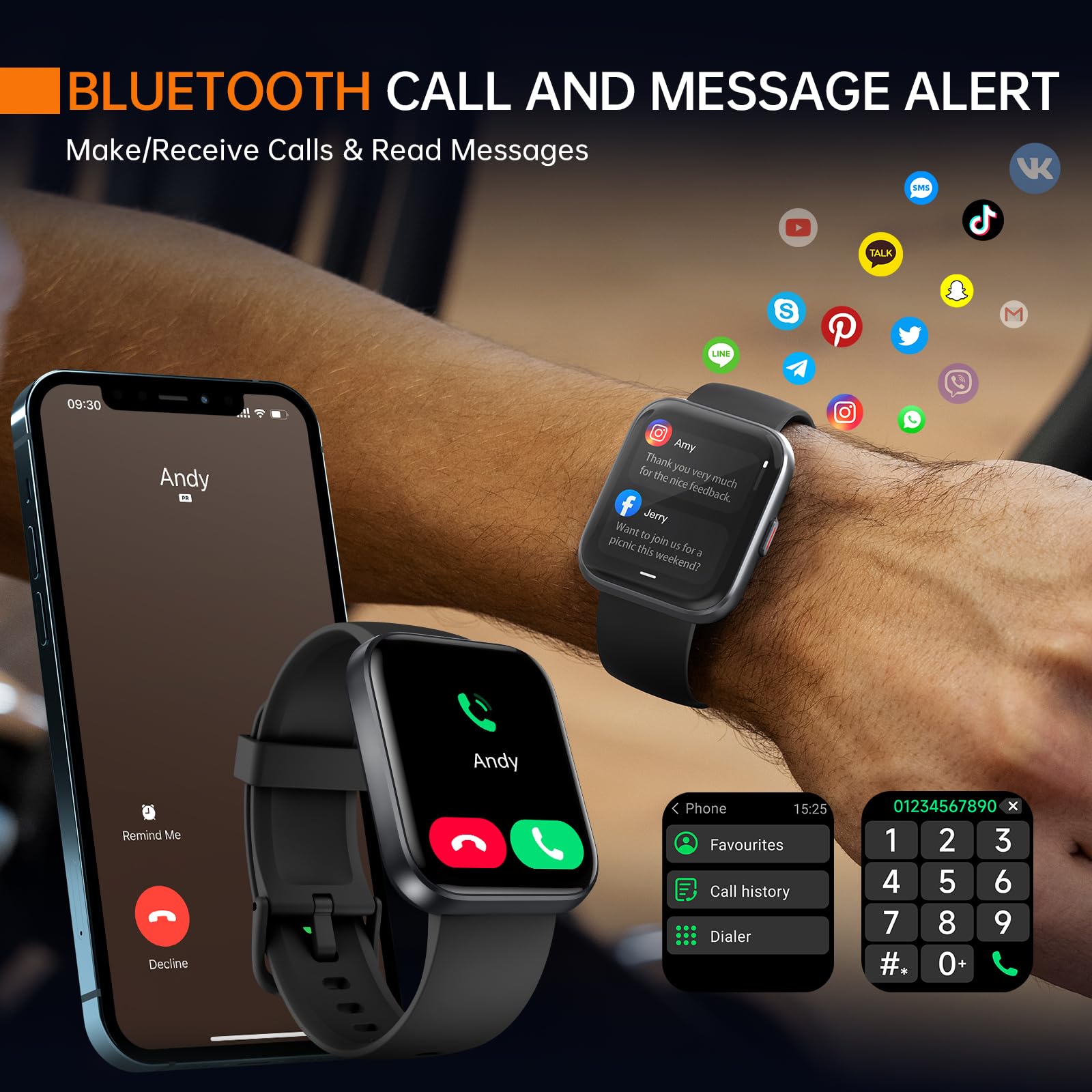Foto 4 pulgar | Reloj Inteligente Aeac 2024 Fitness con Alexa Bluetooth Call IP68