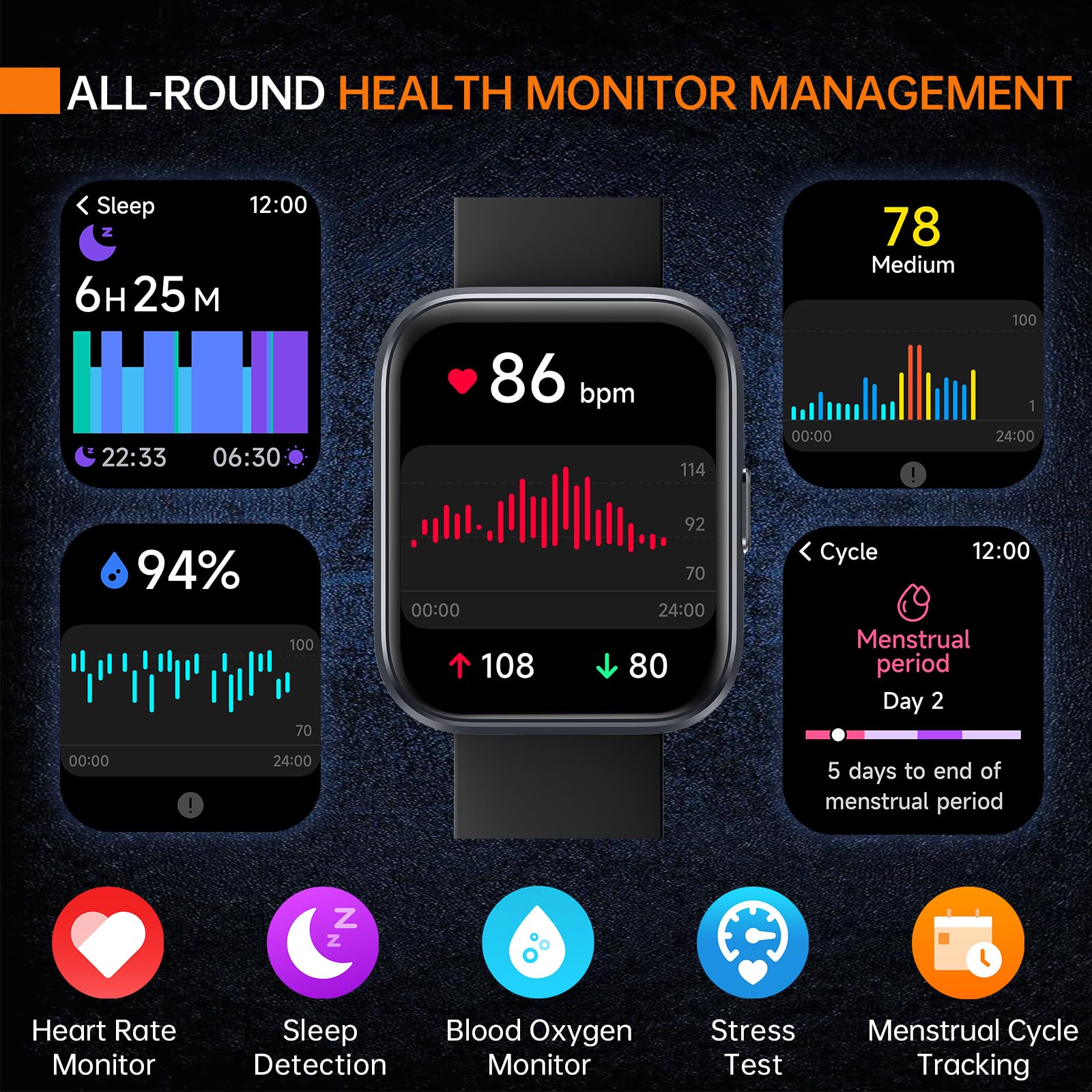 Foto 5 pulgar | Reloj Inteligente Aeac 2024 Fitness con Alexa Bluetooth Call IP68