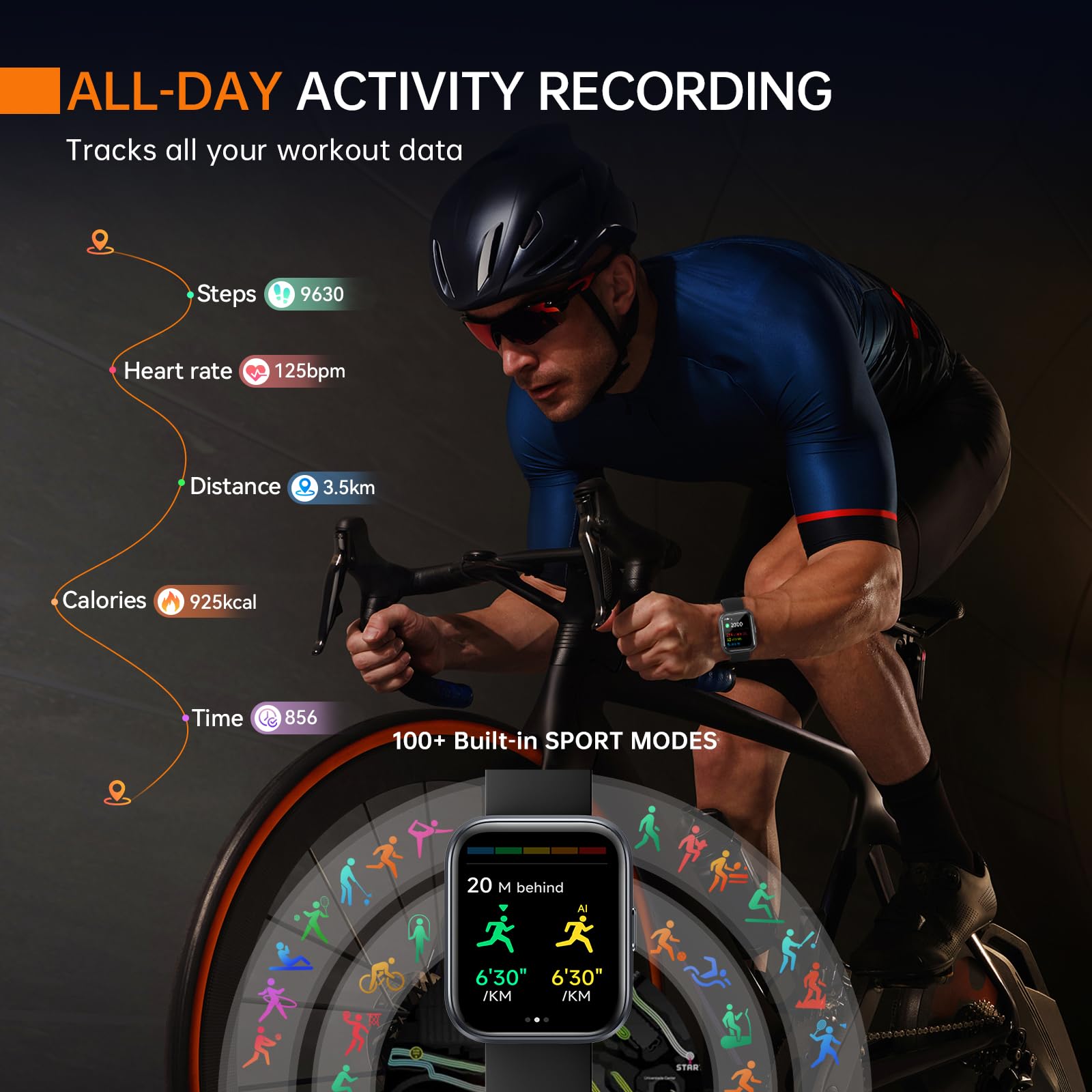 Foto 6 pulgar | Reloj Inteligente Aeac 2024 Fitness con Alexa Bluetooth Call IP68