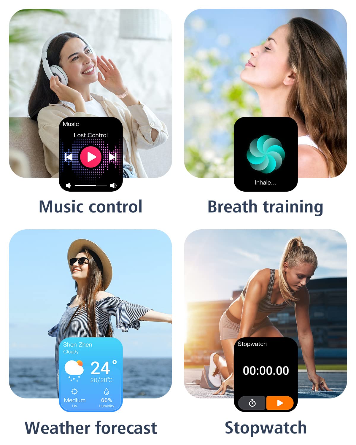 Foto 6 | Reloj Inteligente Grv para iOS y Android con Monitor de Frecuencia Cardíaca y 85 Modos Deportivos