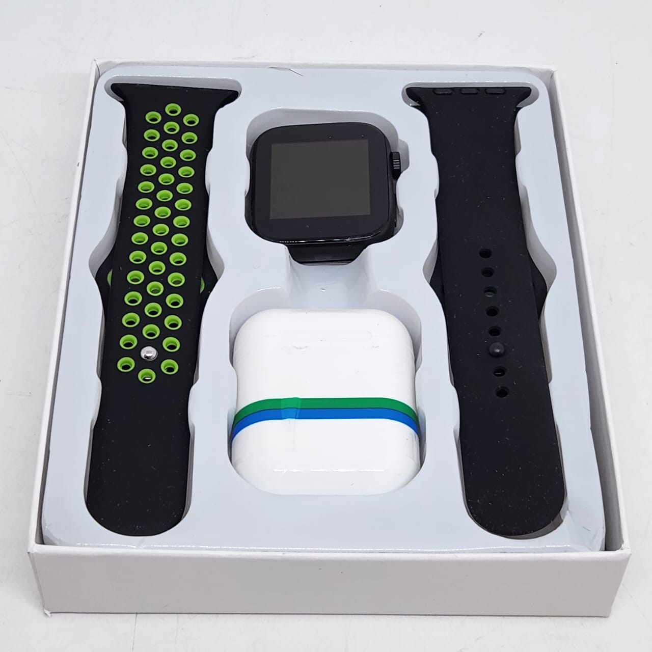 Foto 3 pulgar | Combo Smartwatch Con Audifonos Verde