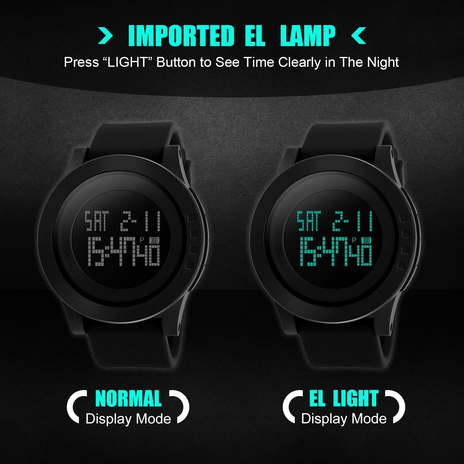 Foto 3 pulgar | Venta Internacional - Reloj De Pulsera Lyus Digital Sports Con Pantalla Led Para Hombre, Color Negro