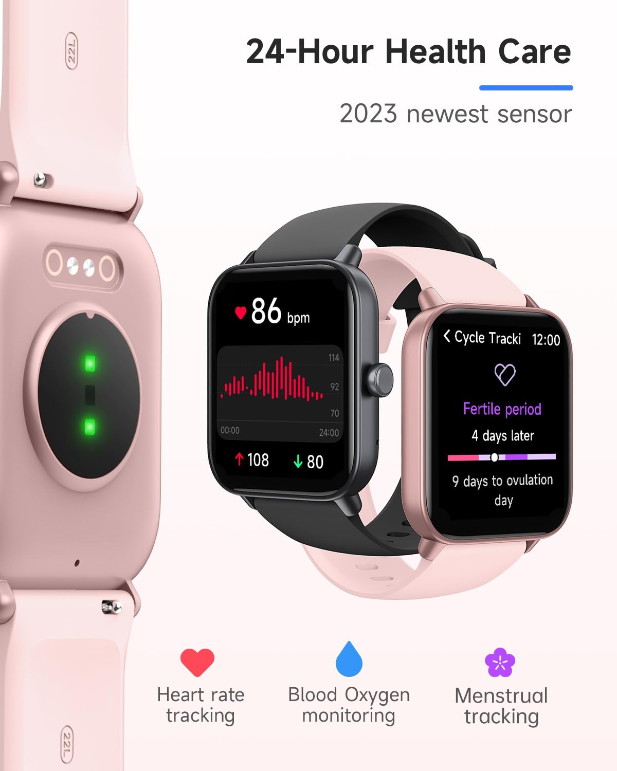 Foto 4 pulgar | Reloj Inteligente Toobur Rosa con Alexa Integrada para Mujer - Venta Internacional