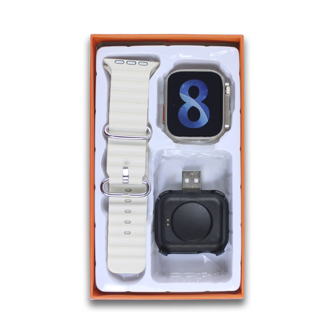 Foto 7 pulgar | Smartwatch X9-Ultra con Correa de Goma Beige