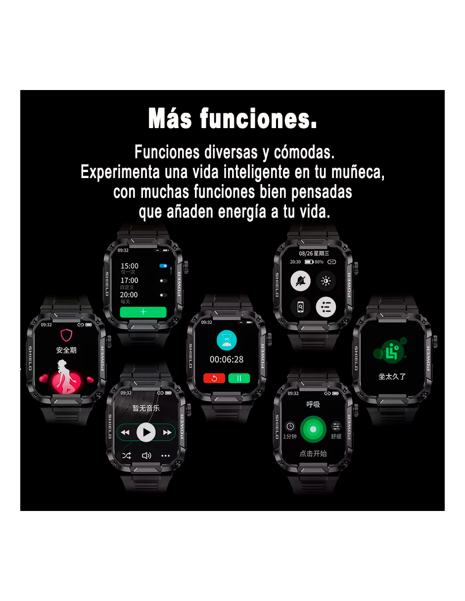 Foto 6 pulgar | Smartwatch Mk66 Petukita Box Con Ip68 Exterior Resistente