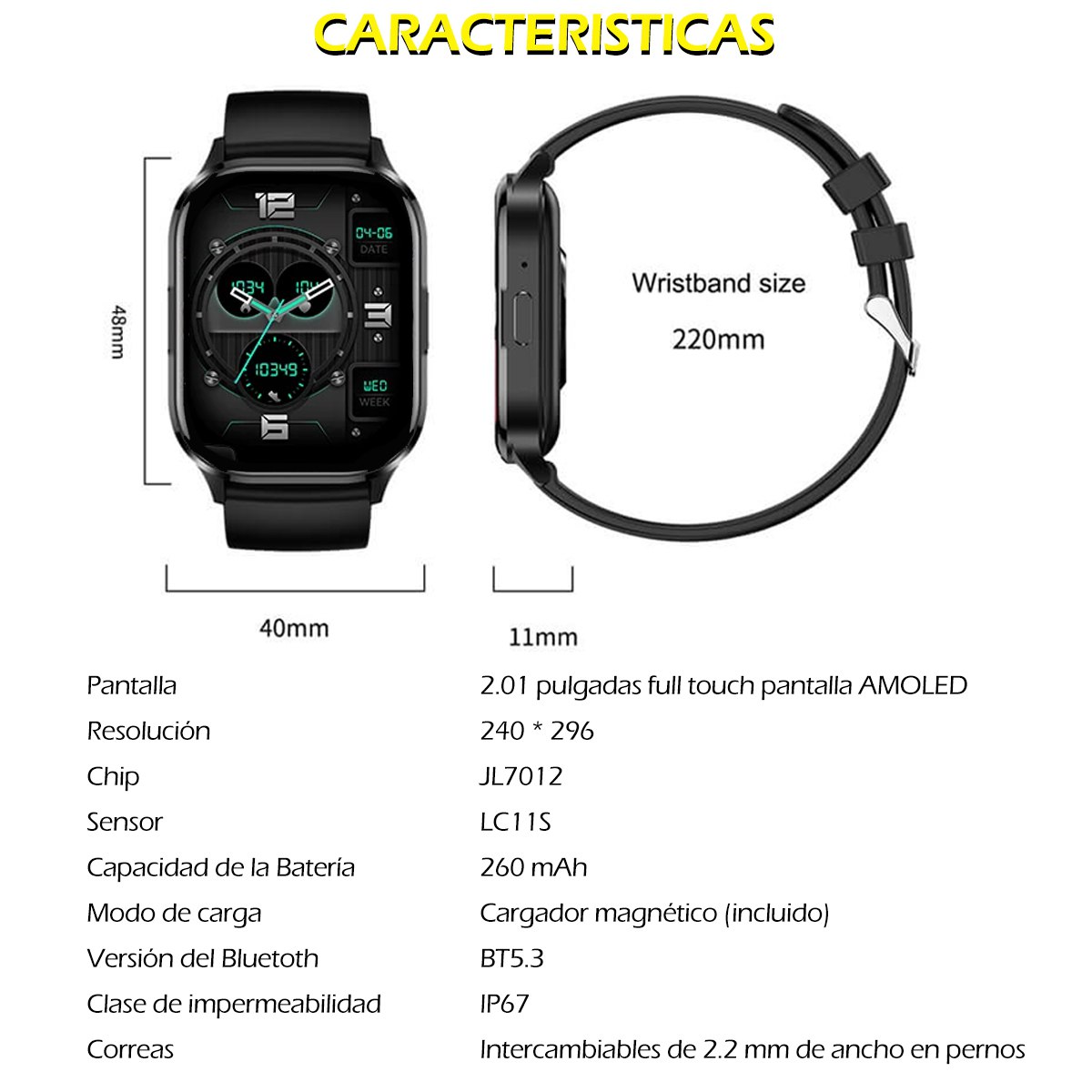 Foto 3 pulgar | Smartwatch Serie 6 Pantalla Amoled