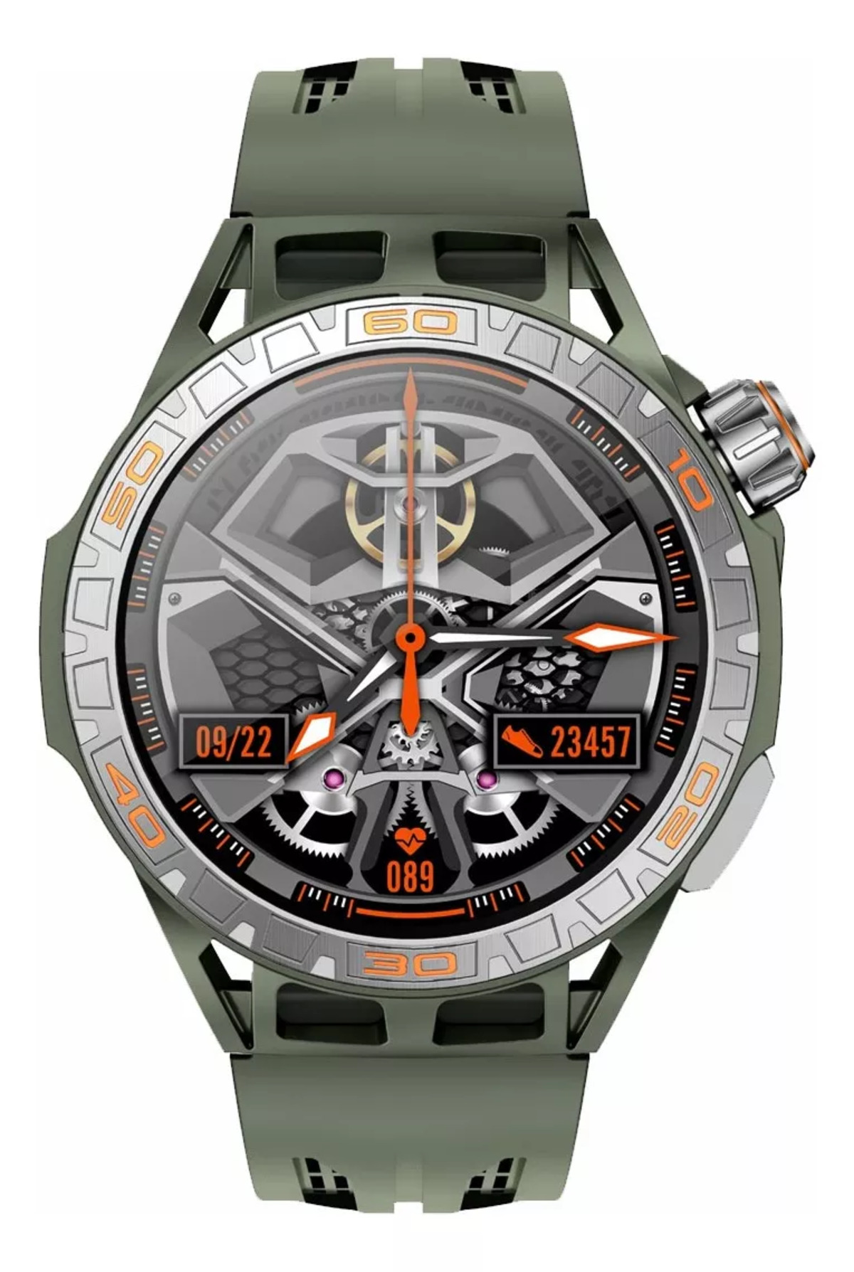 Foto 5 pulgar | Reloj Inteligente Fralugio Pantalla Táctil HD Monitoreo de Salud Water Proof Verde