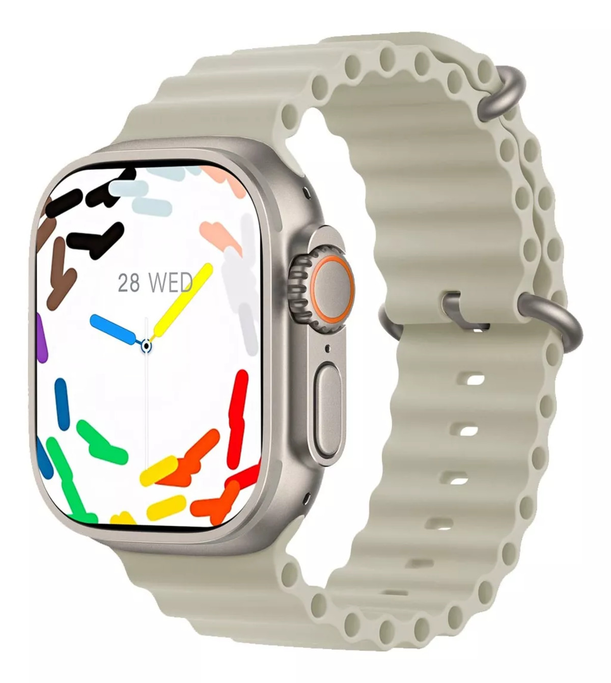 Reloj Smartwatch Fralugio Hk9 Beige con Bluetooth