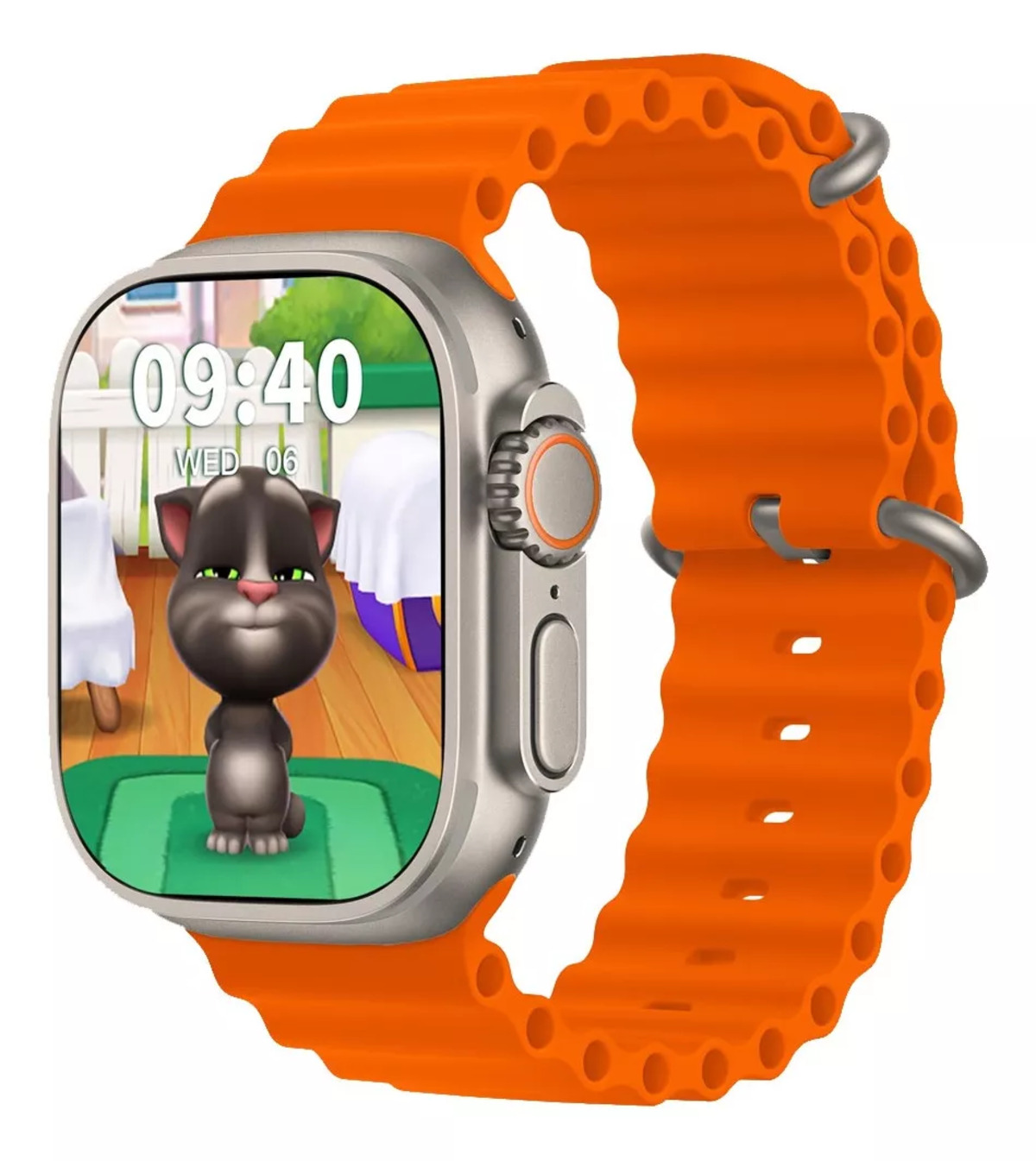 Foto 2 pulgar | Reloj Smartwatch Fralugio Hk9 Naranja con Bluetooth