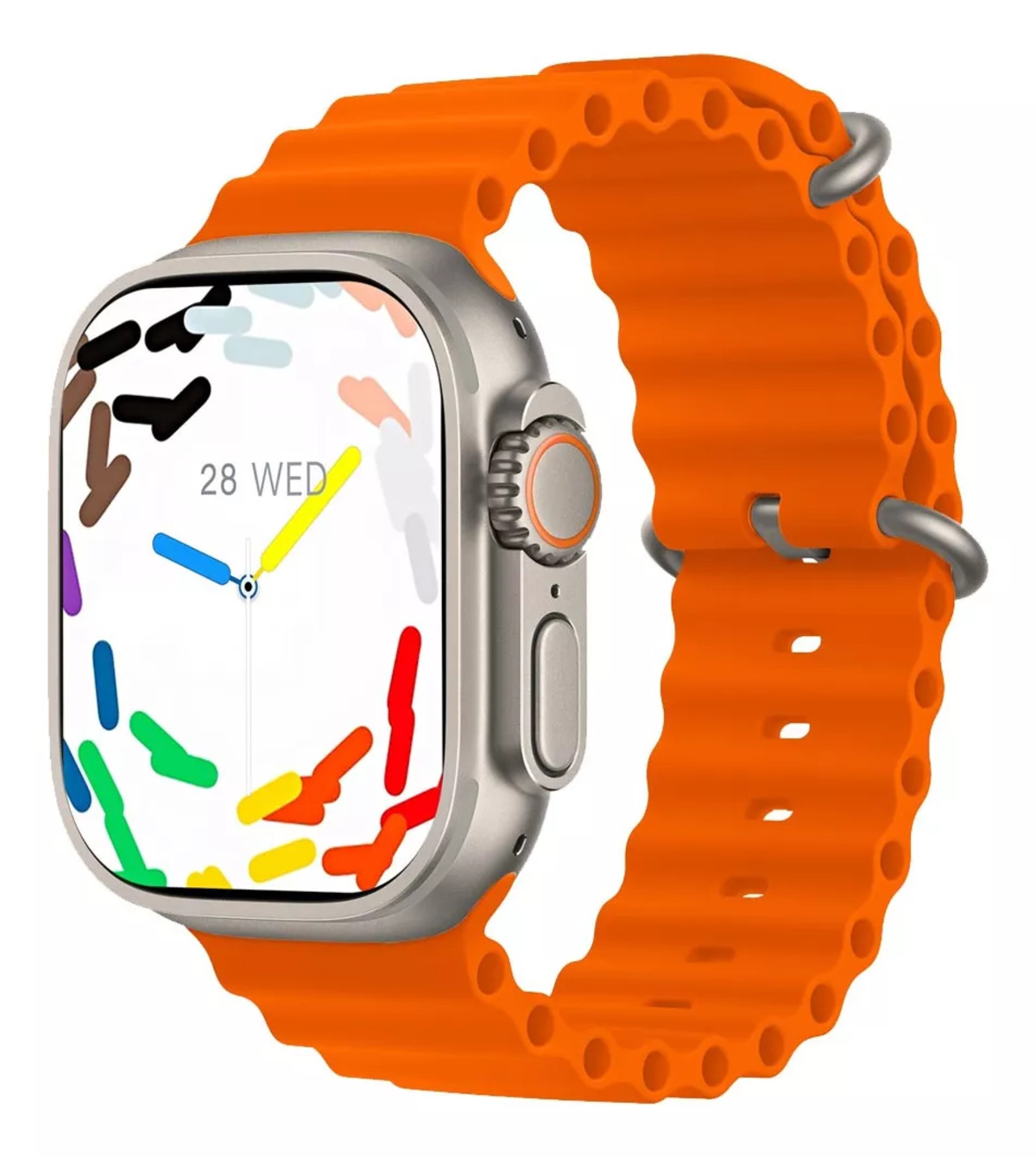 Foto 3 pulgar | Reloj Smartwatch Fralugio Hk9 Naranja con Bluetooth