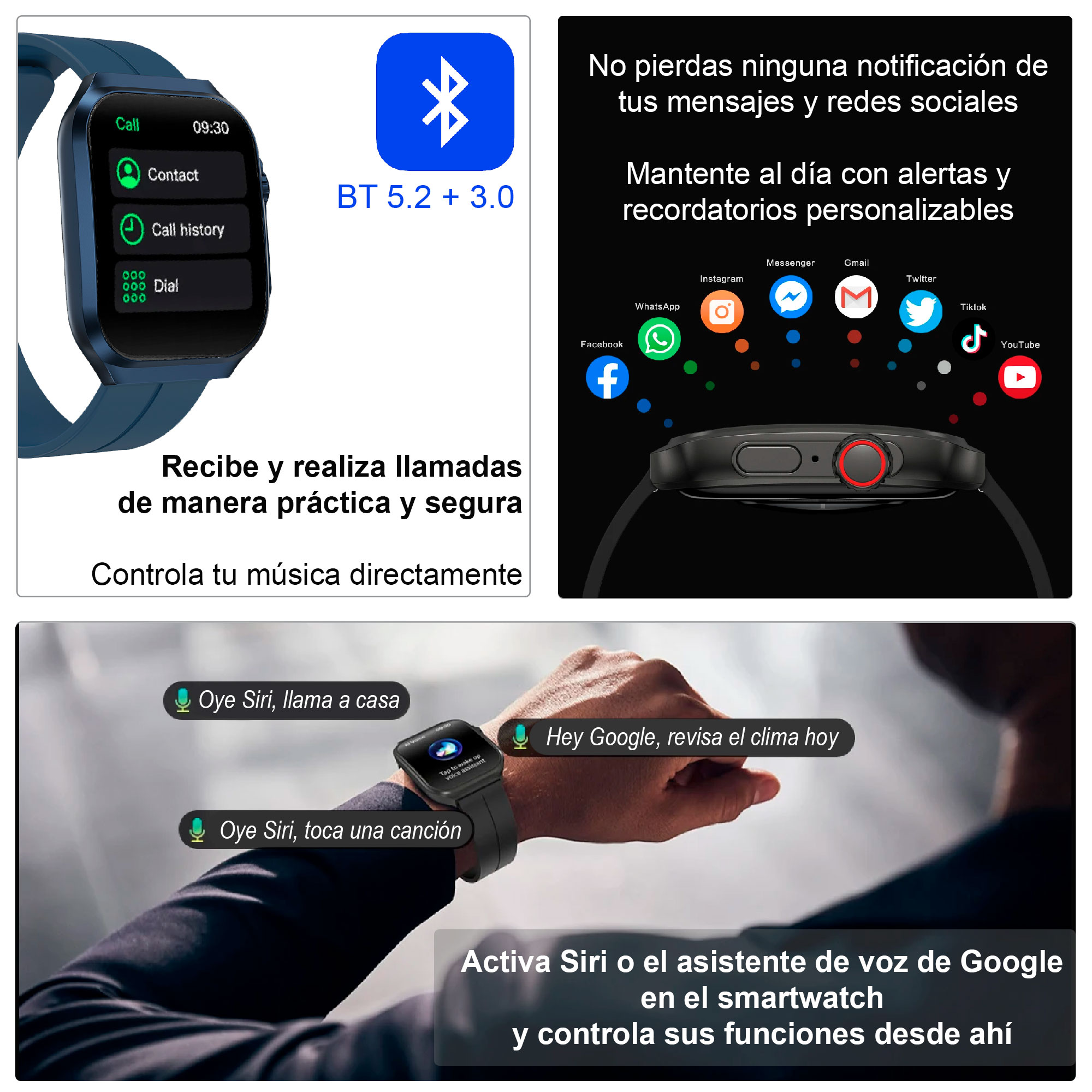 Foto 5 pulgar | Smartwatch Vak F21 Pantalla Curva Infinite 3D Negro