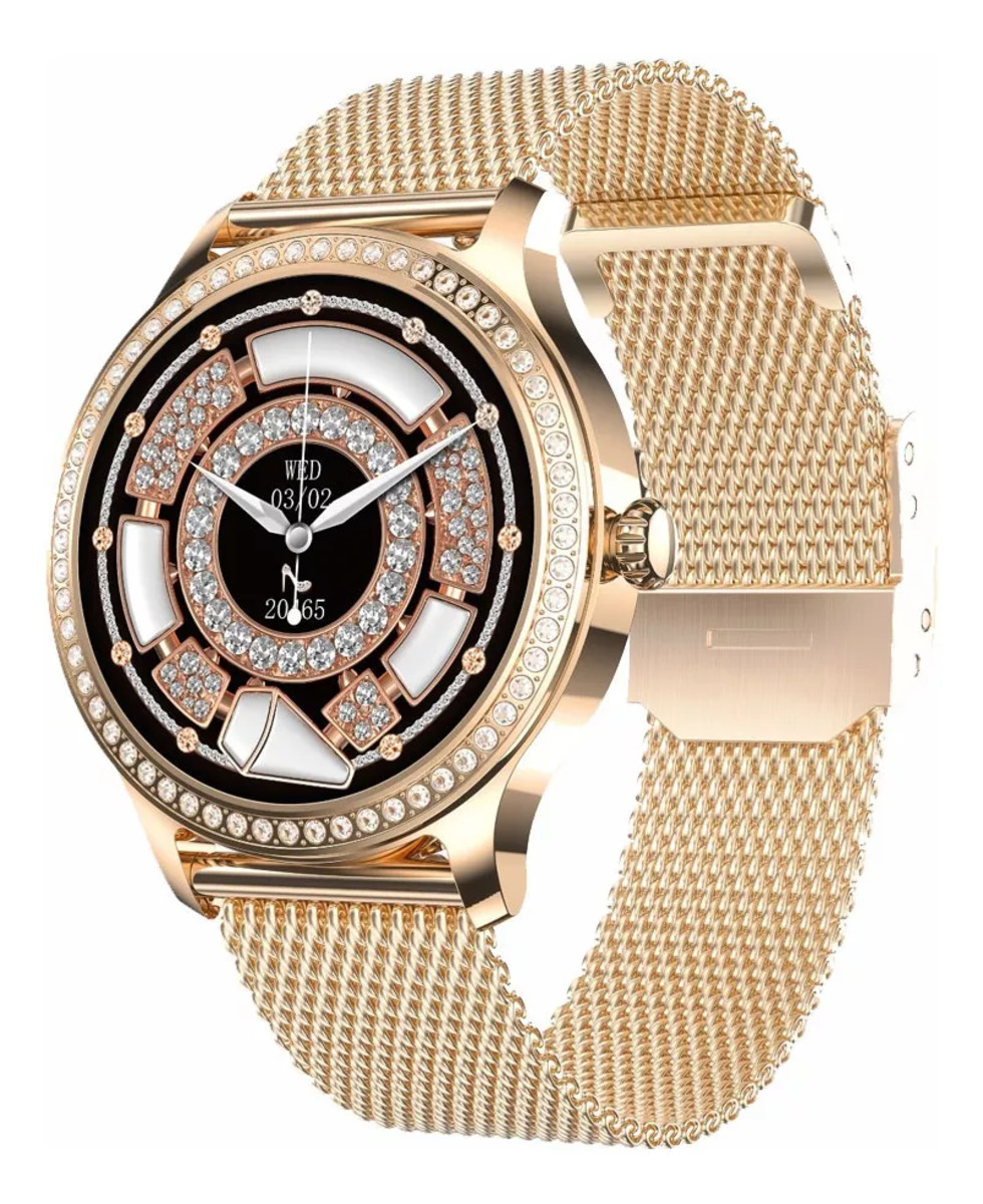 Foto 2 pulgar | Smartwatch Fralugio Lw105 Dorado para Mujer