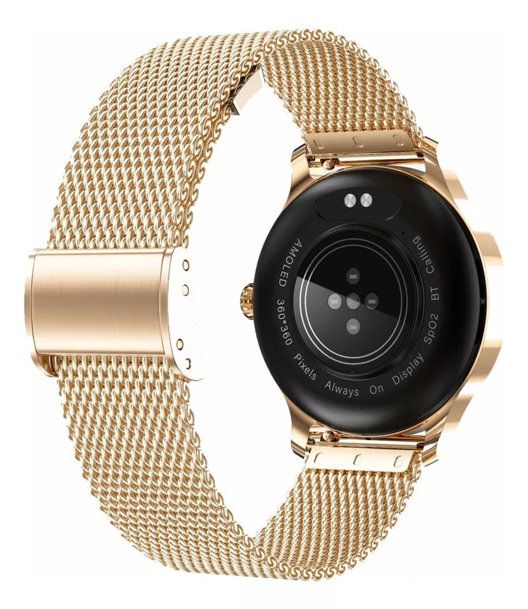 Foto 5 pulgar | Smartwatch Fralugio Lw105 Dorado para Mujer