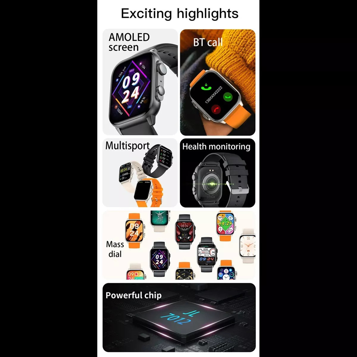 Foto 5 pulgar | Smartwatch Hello Watch 3 Plus Fralugio 4gb Rom Mp3 Nfc Anaranjado